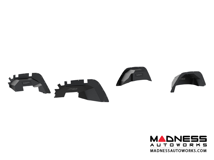 Jeep Wrangler JL Inner Fender Liners - Front & Rear - Carbide Black Powdercoat